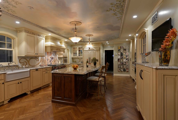 Painted ceiling kitchen