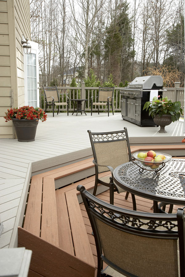 Composite decking makes a beautiful porch
