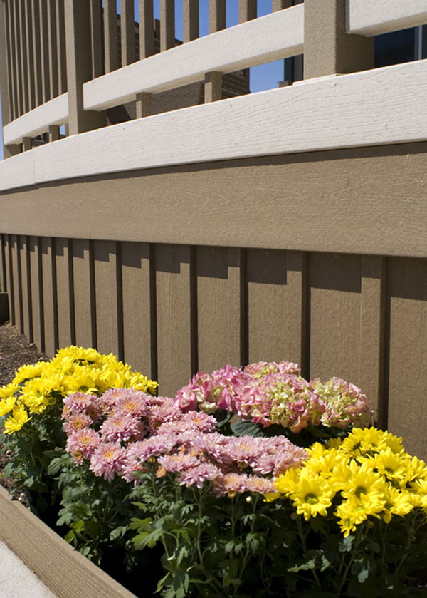 composite decking can be bent into a curved shape