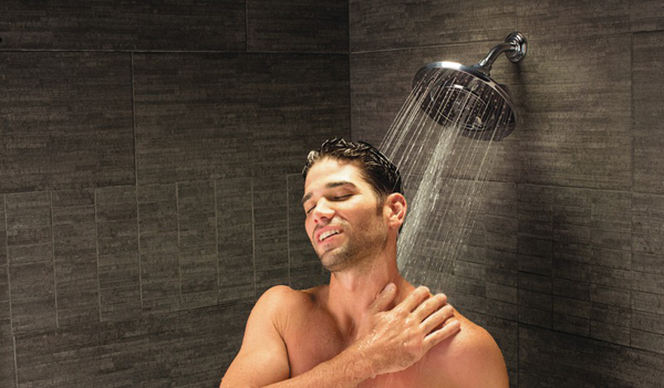 Man taking a shower