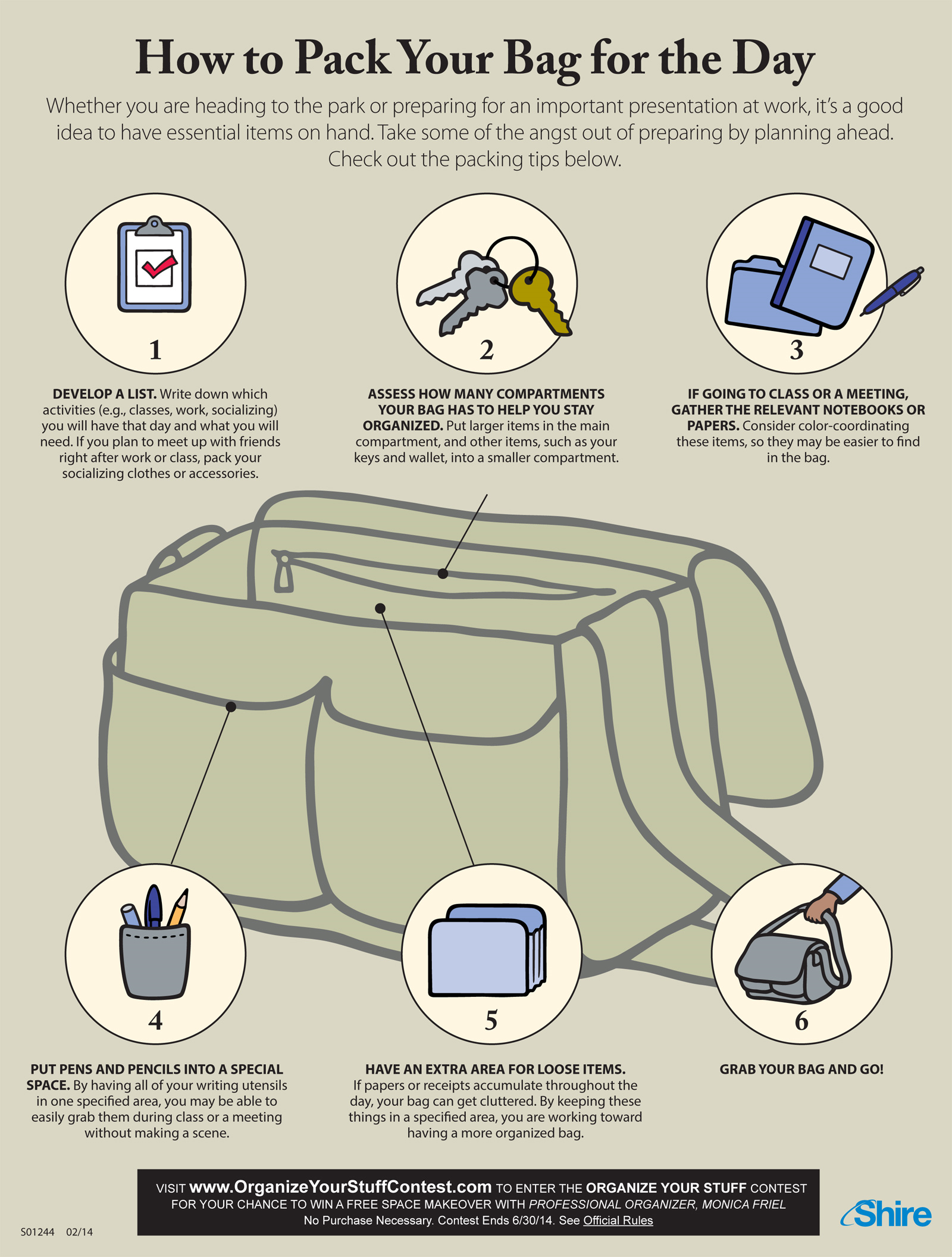 How to pack your bag for the day [Infographic] – The Daily Eastern