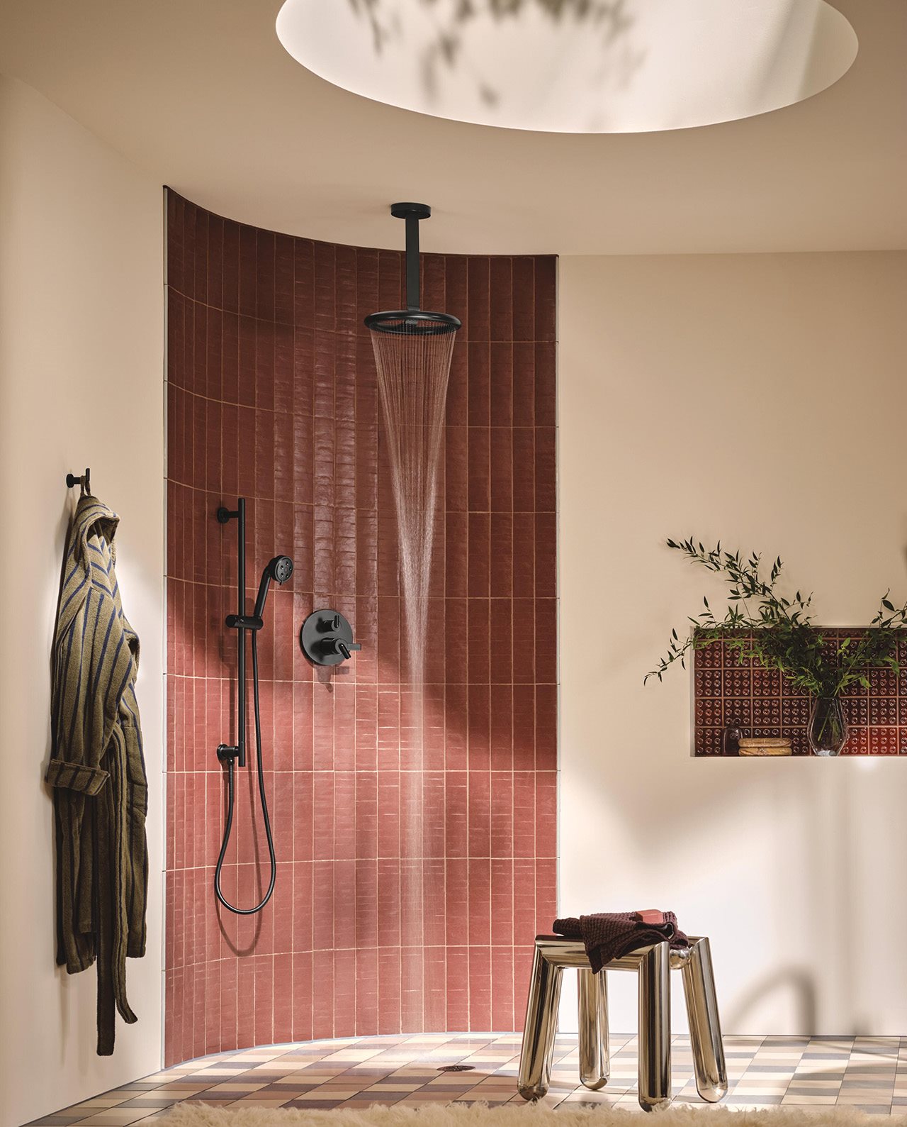 Roccesco™ Bath Collection including a halo shower head.