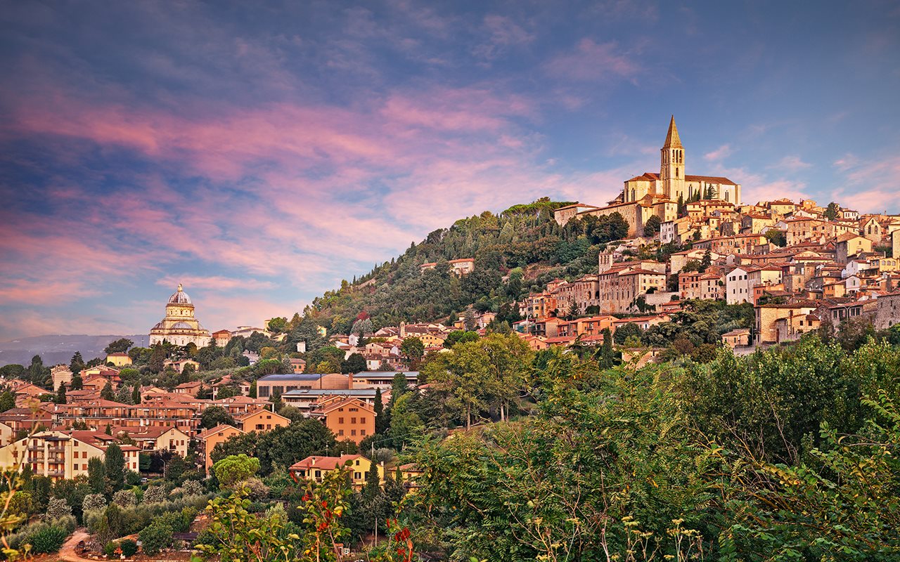 The city scape of Todi, Italy