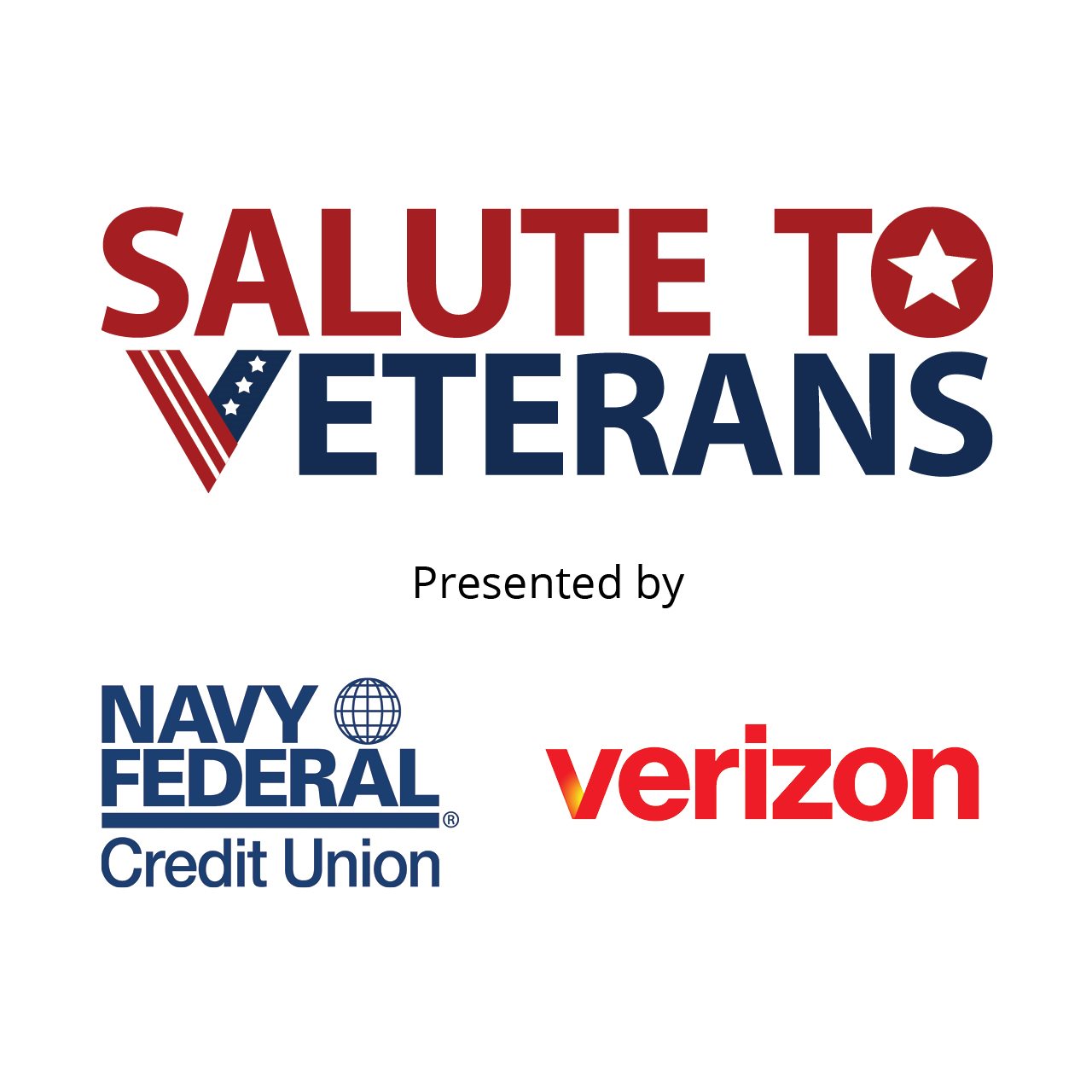 Logo Salute to Veterans presented by Navy Federal and Verison
