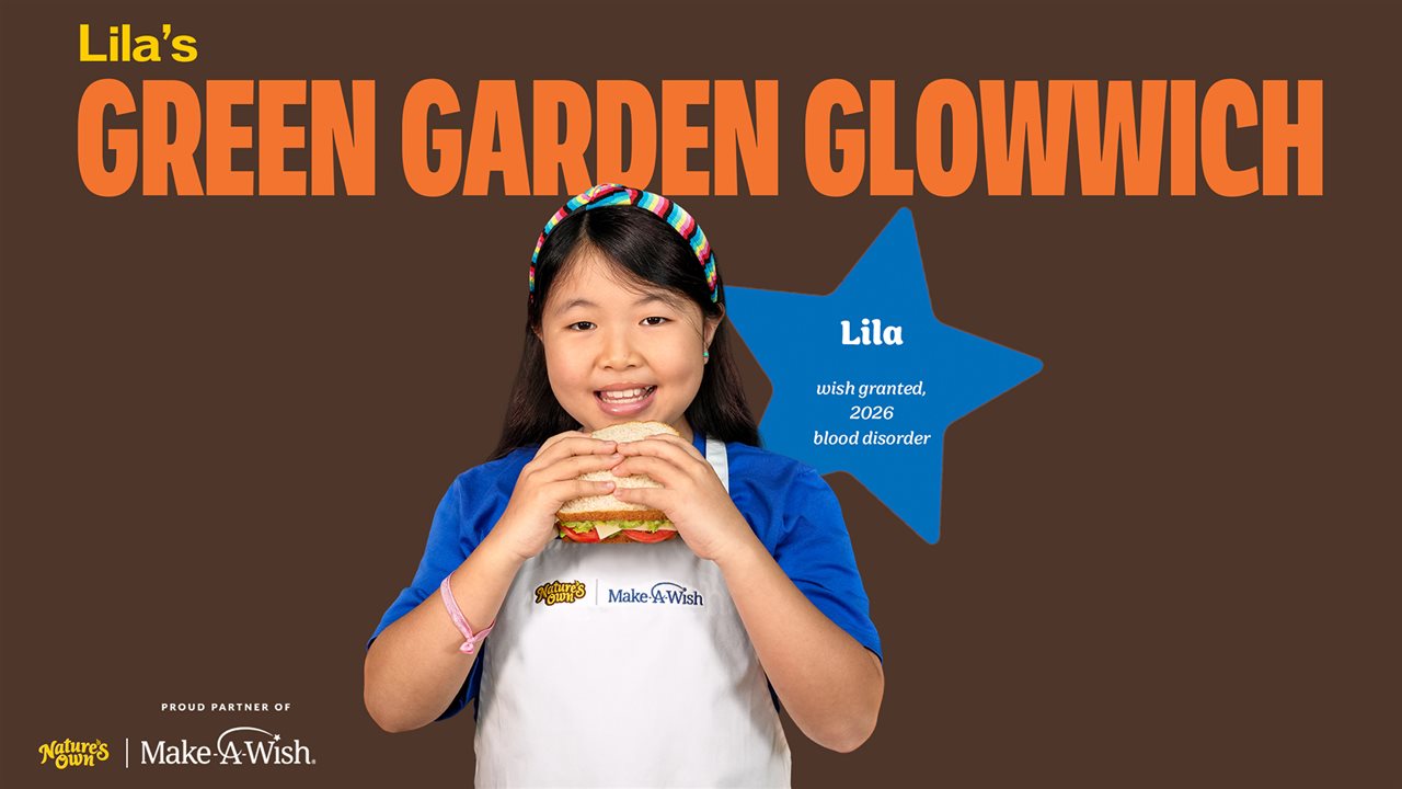 Lila and her Nature's Own sandwich called 
