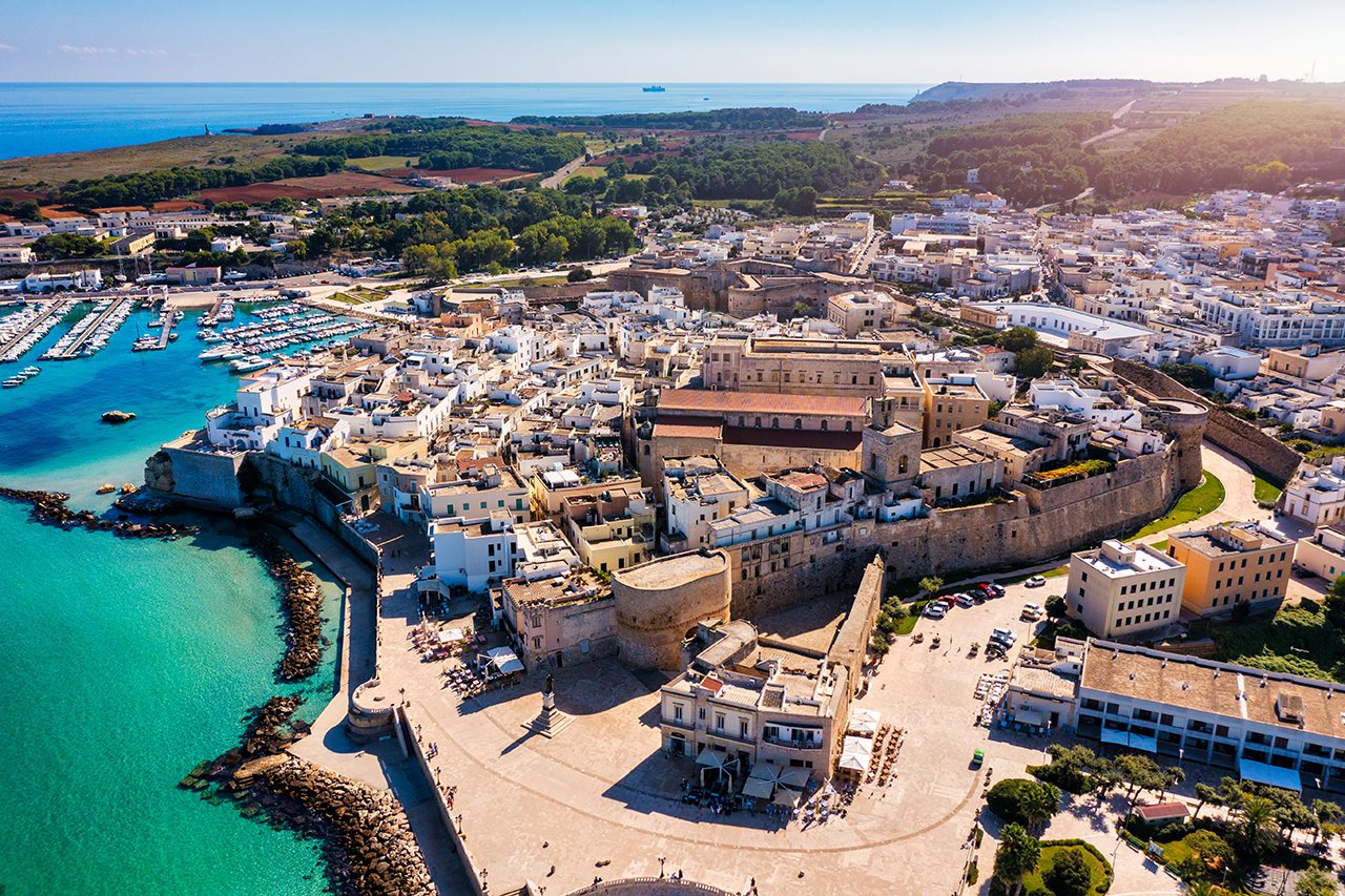 A birds eye view of Otranto, Italy