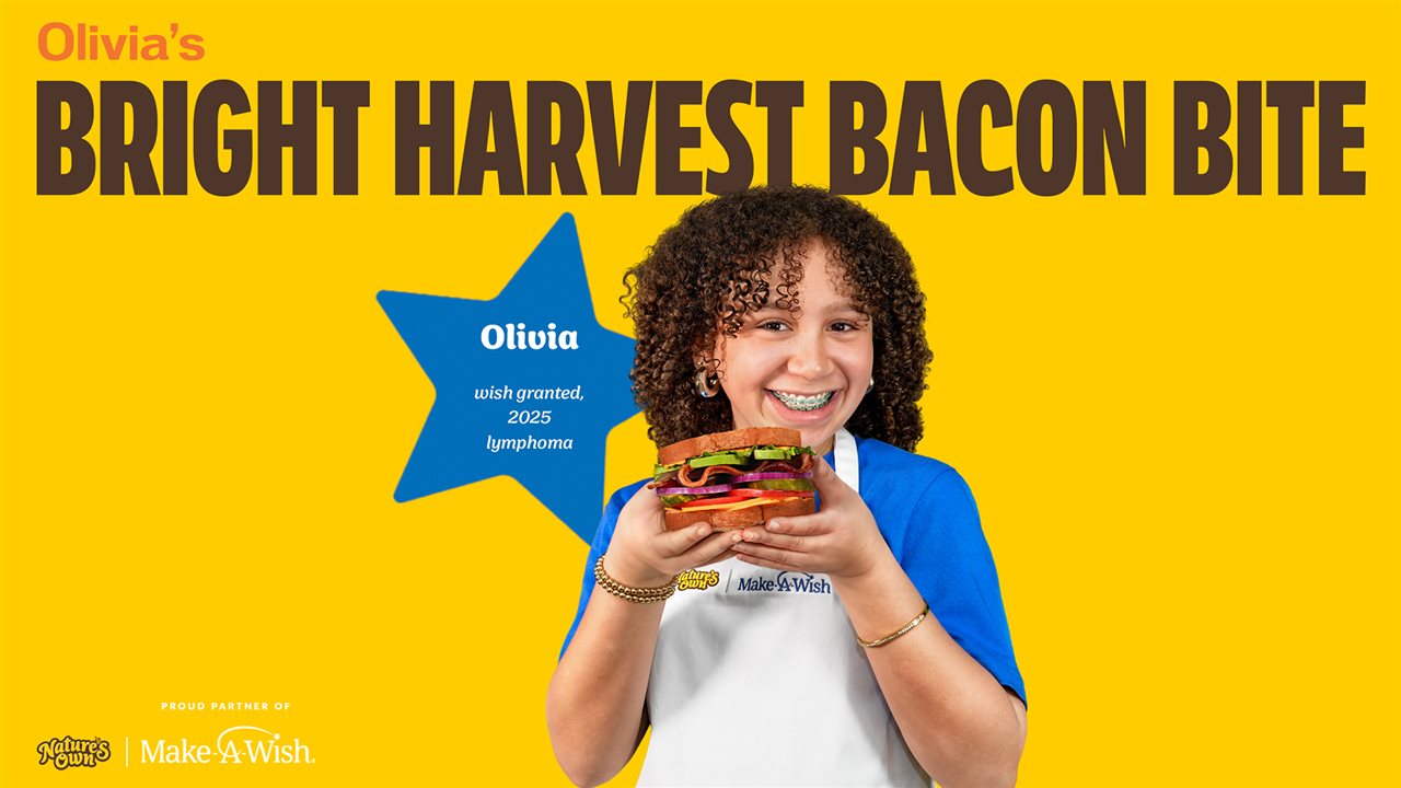 Olivia and her Nature's Own sandwich called 
