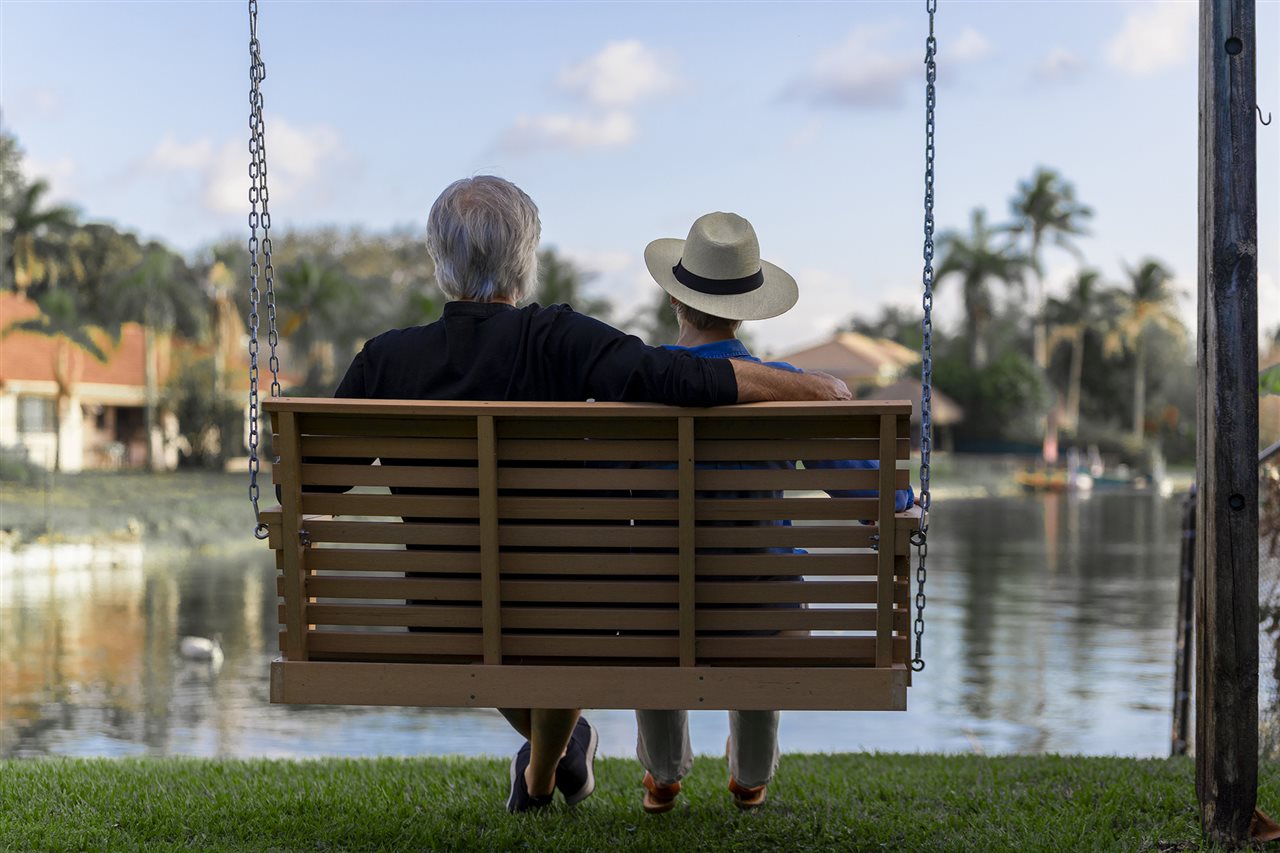 Kay and husband on swing looking at lake.Opdivo Qvantig is approved to treat adult and pediatric (12 years and older who weigh 30 kg or greater) patients with unresectable or metastatic melanoma, unresectable or metastatic melanoma following combination treatment with intravenous nivolumab and ipilimumab, or as adjuvant treatment in patients with completely resected Stage IIB, Stage IIC, Stage III or Stage IV melanoma.