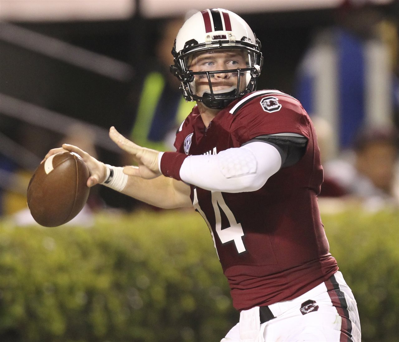 Connor Shaw, former quarterback and sudden cardiac arrest (SCA) survivor, wearing his football uniform.