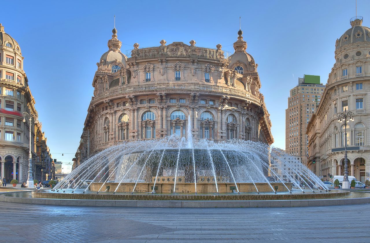 A fountain in Genoa, Italy