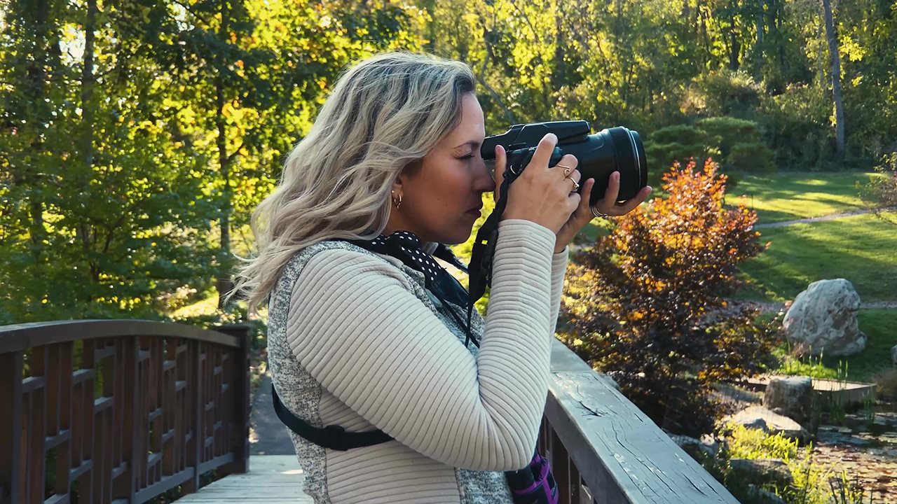 Ashley taking a photograph