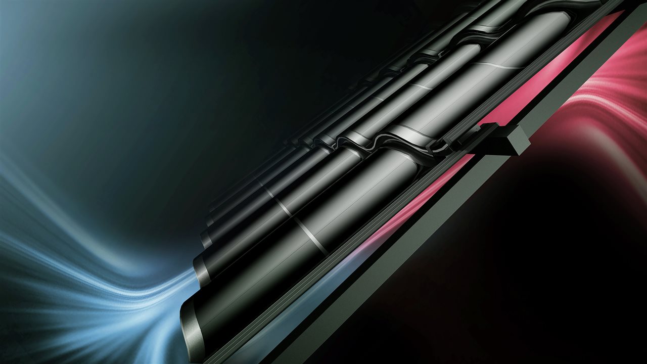 Illustration of how a Jackery solar roof panels work.