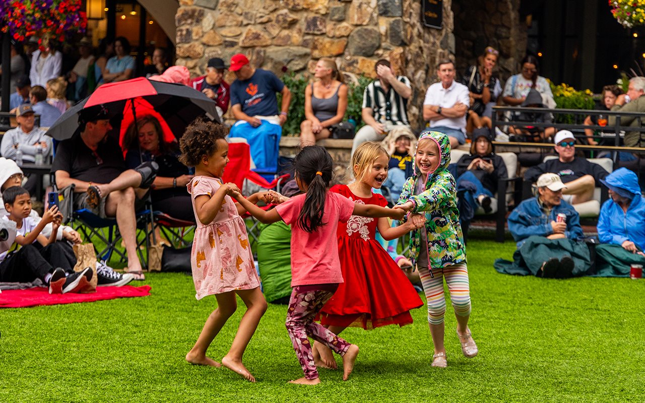 Visitors enjoying local culture near Beaver Creek Resort in the summer.
