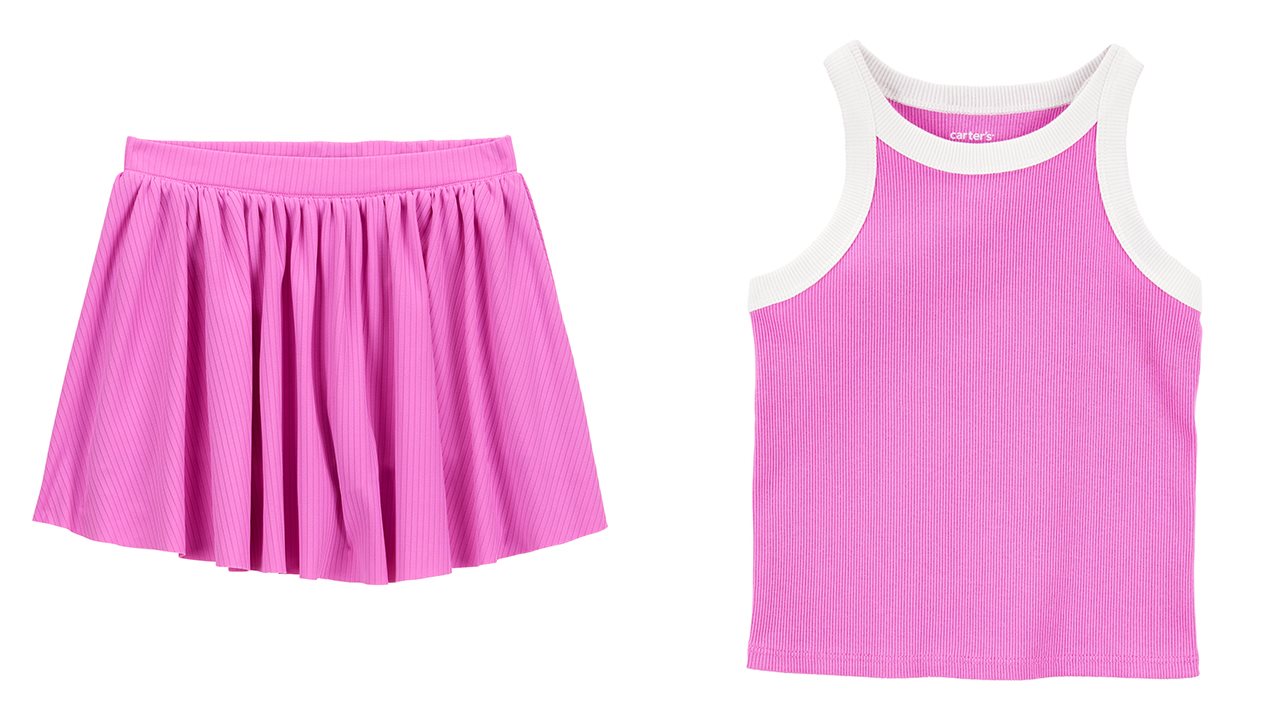 Pink skirt and shirt