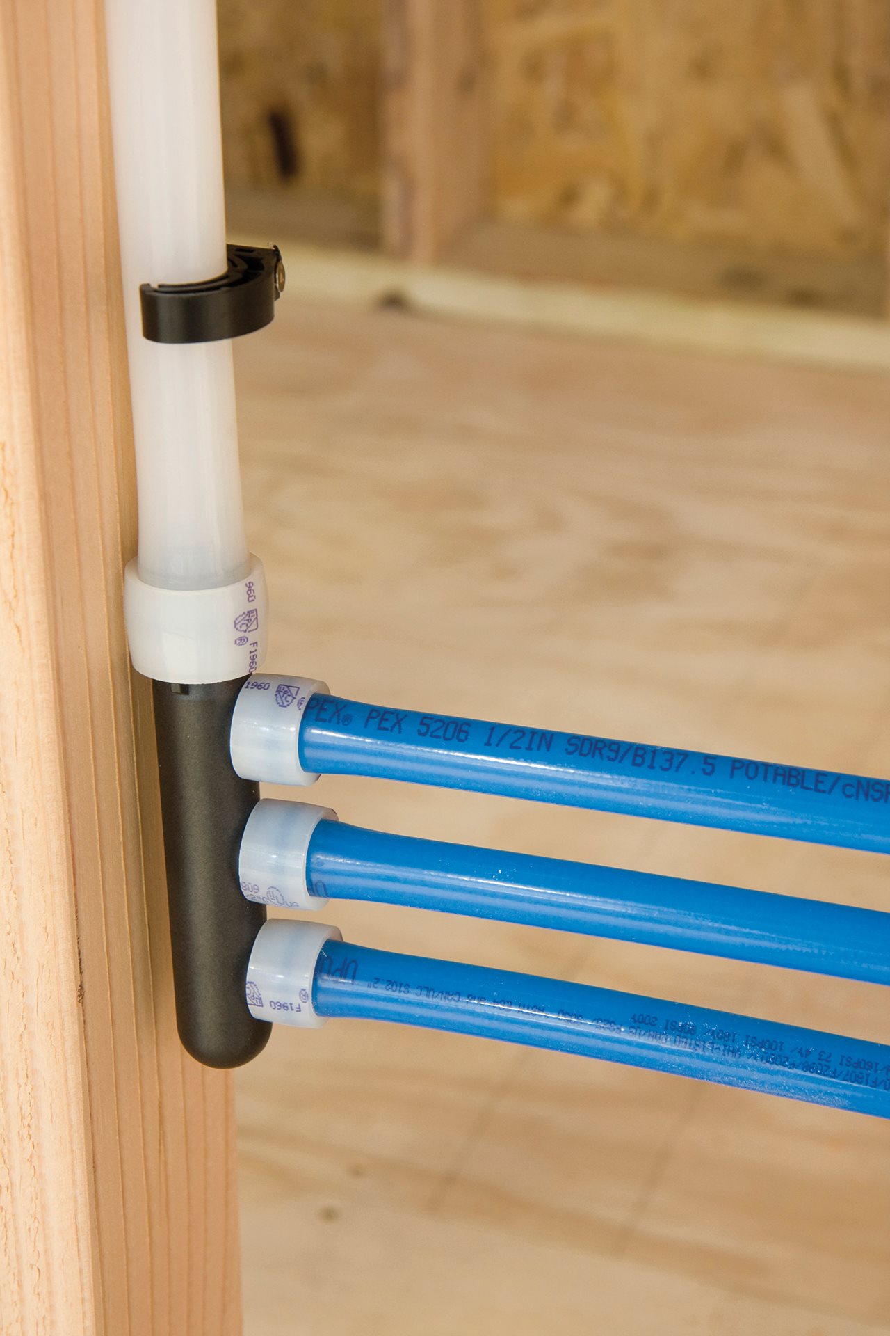 PVC pipe installed