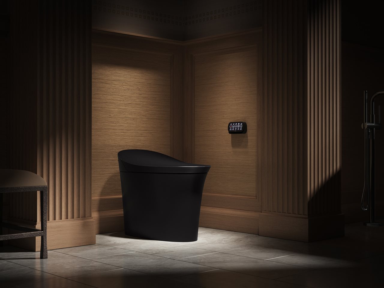 EPA WaterSense<sup><sup><sup>&reg;</sup></sup></sup> certified Kohler Smart Toilet in modern-style bathroom.
